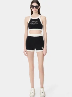 AMIRI Shorts & Sweatpants|Knitwear<WOMEN'S MA SHORT BLACK