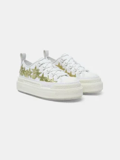 AMIRI Sneakers|Sneakers<WOMEN'S METALLIC PLATFORM STARS COURT White Gold