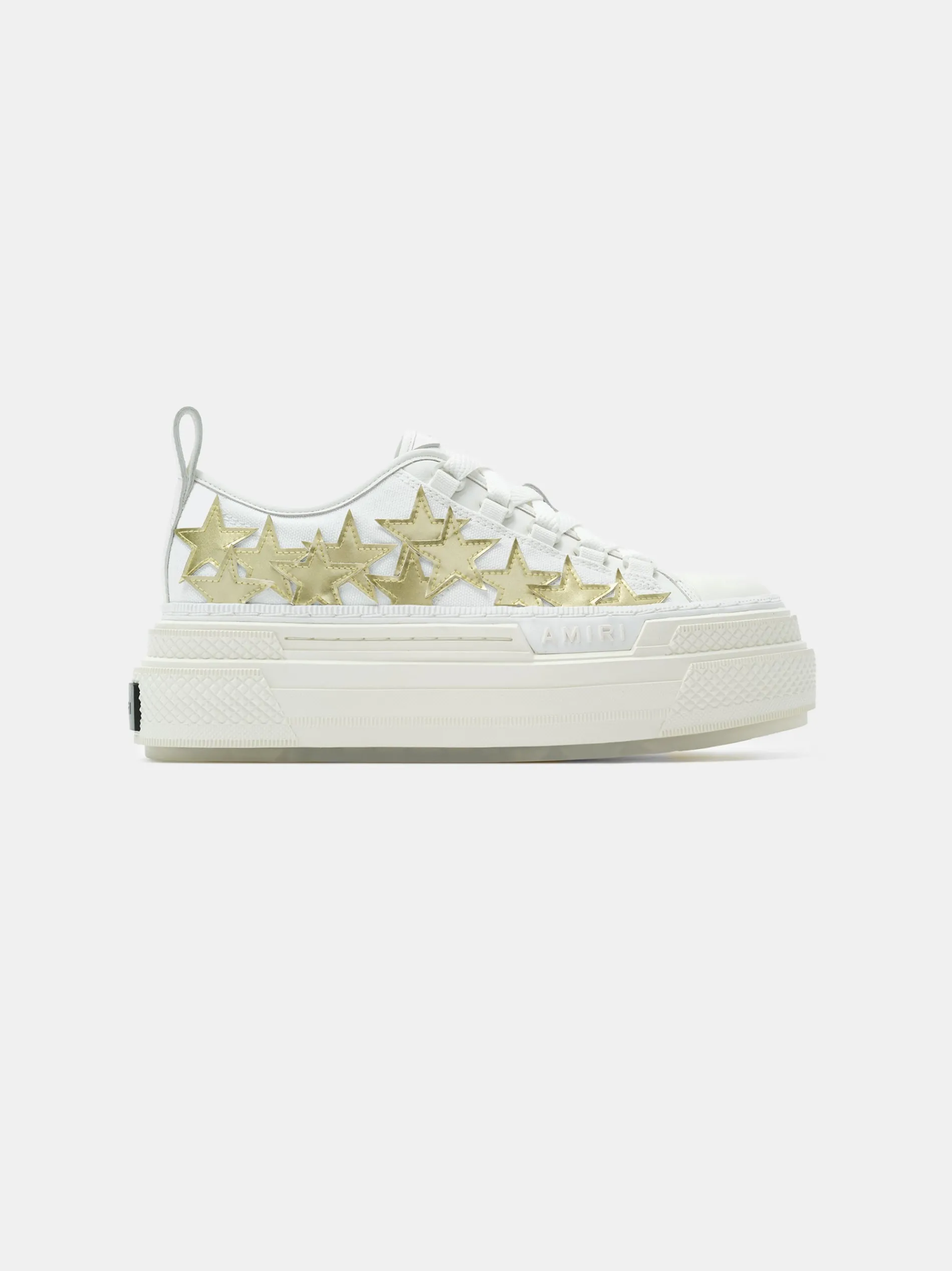 AMIRI Sneakers|Sneakers<WOMEN'S METALLIC PLATFORM STARS COURT White Gold