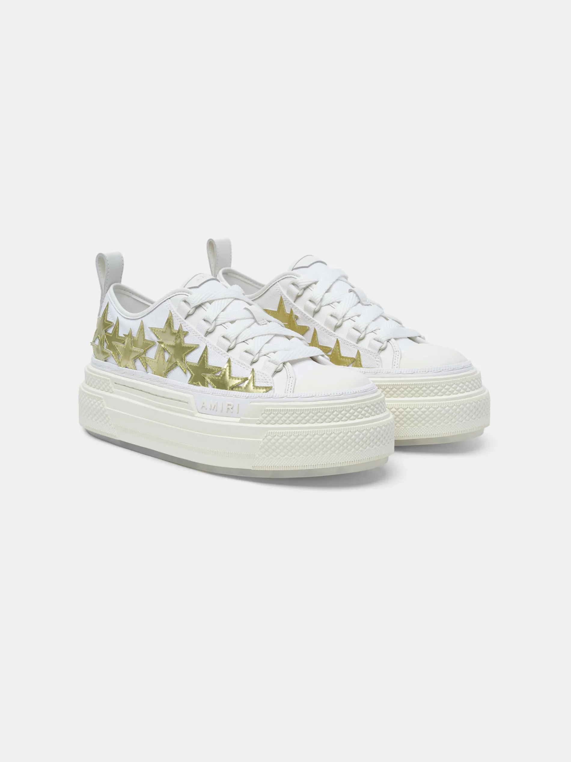 AMIRI Sneakers|Sneakers<WOMEN'S METALLIC PLATFORM STARS COURT White Gold