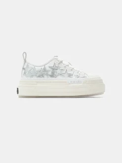 AMIRI Sneakers|Sneakers<WOMEN'S METALLIC PLATFORM STARS COURT White Silver