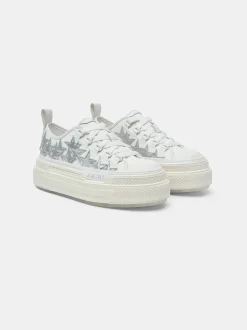 AMIRI Sneakers|Sneakers<WOMEN'S METALLIC PLATFORM STARS COURT White Silver