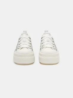 AMIRI Sneakers|Sneakers<WOMEN'S PLATFORM STARS COURT LOW FROSTY GREEN
