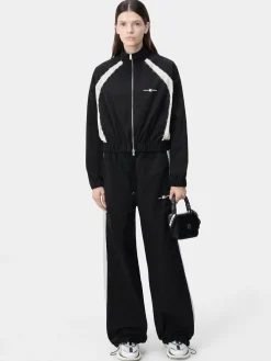 AMIRI Activewear|Outerwear<WOMEN'S RAGLAN MA TRACK JACKET BLACK