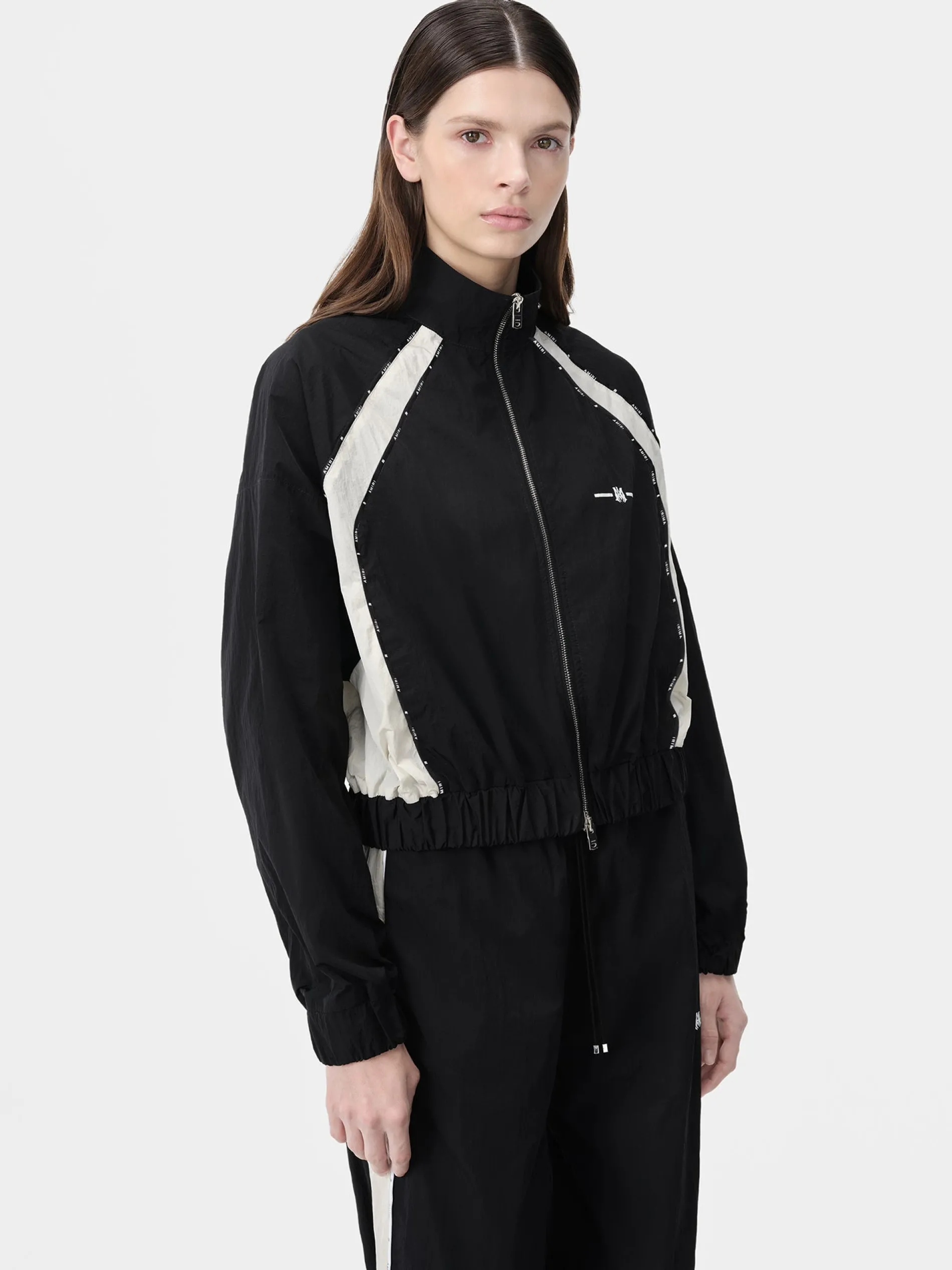 AMIRI Activewear|Outerwear<WOMEN'S RAGLAN MA TRACK JACKET BLACK