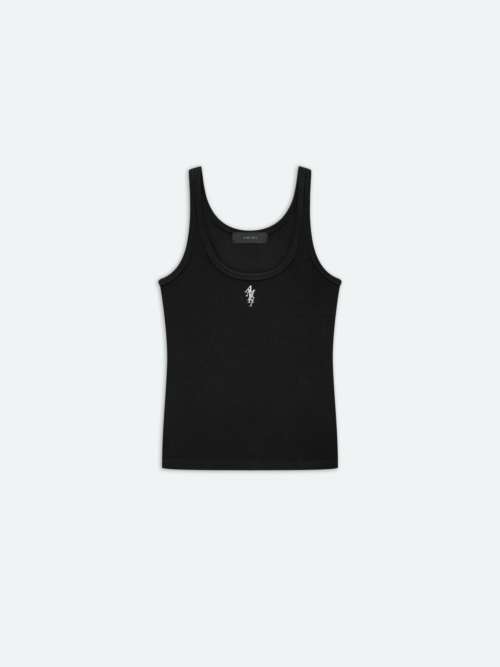AMIRI Knitwear|Tees<WOMEN'S RIB TANK BLACK