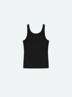 AMIRI Knitwear|Tees<WOMEN'S RIB TANK BLACK