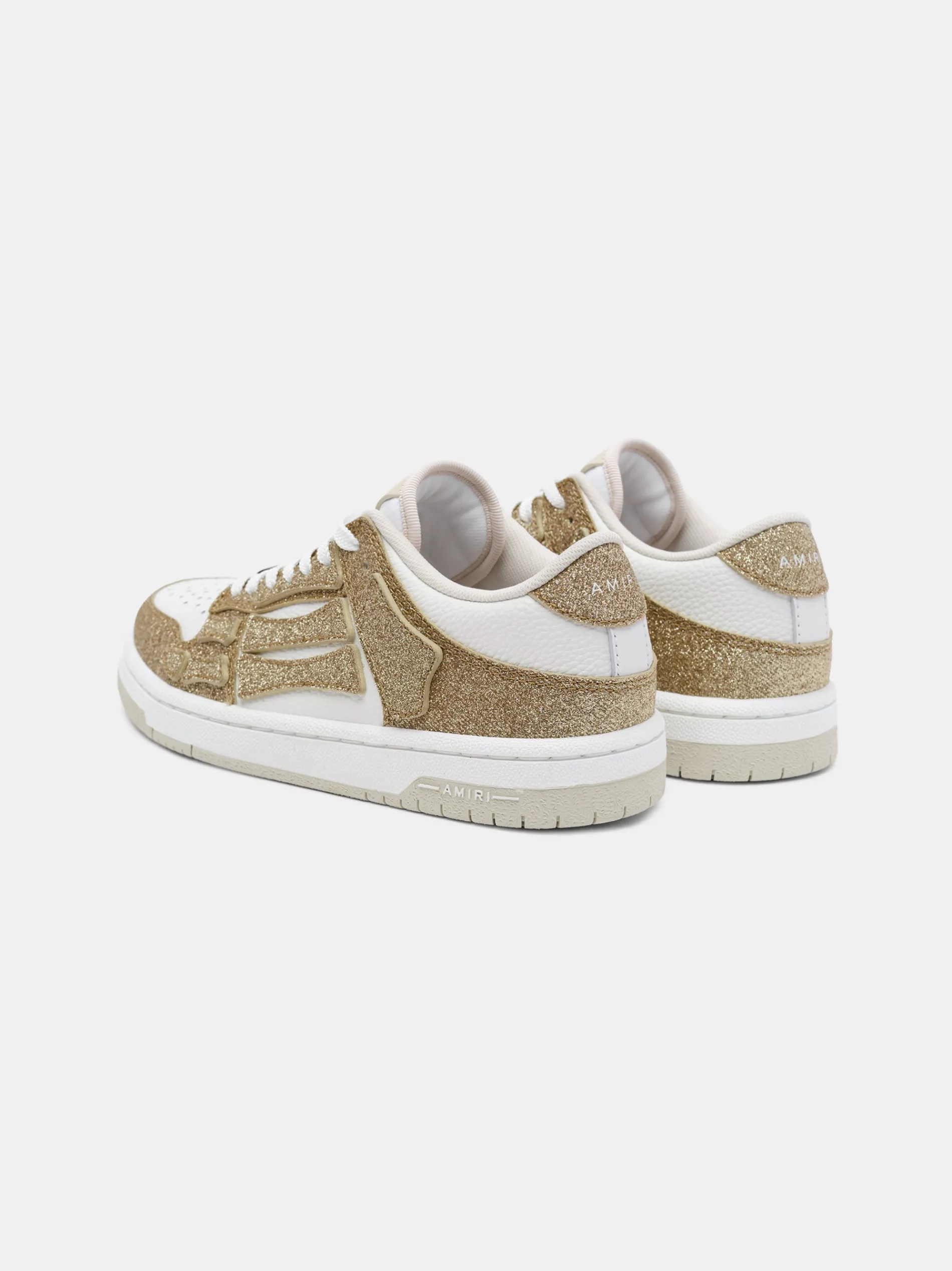 AMIRI Sneakers|Sneakers<WOMEN'S SHIMMER SKEL-TOP LOW White Gold