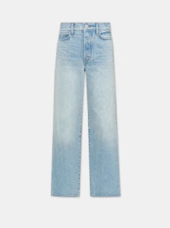 AMIRI Pants|Denim<WOMEN'S WIDE STRAIGHT JEAN True Blue