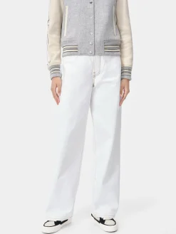AMIRI Pants|Denim<WOMEN'S WIDE STRAIGHT JEAN White