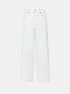 AMIRI Pants|Denim<WOMEN'S WIDE STRAIGHT JEAN White